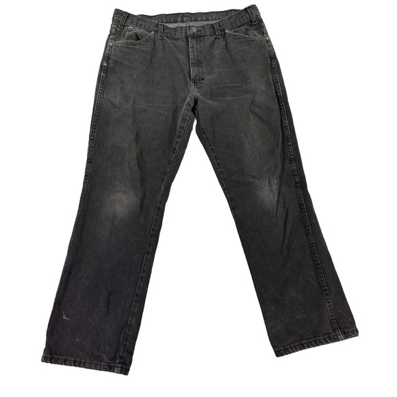 Dickies Mens Faded Black Denim Jeans Size 38x30 Distressed RN20697 - Picture 2 of 11